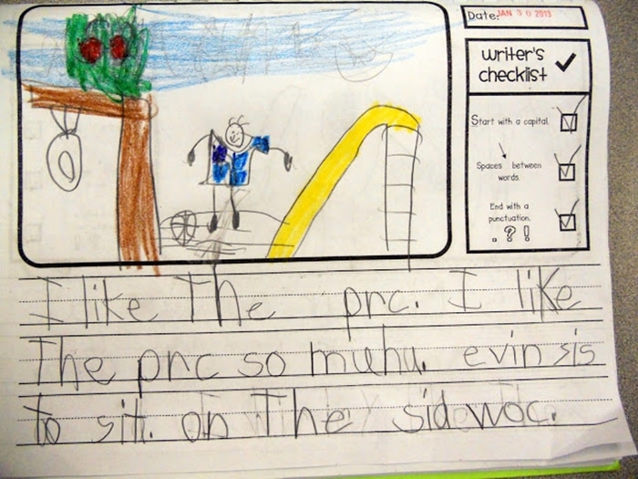 11 Fantastic Writing Rubrics for Kindergarten - primary lined paper journal - Teach Junkie
