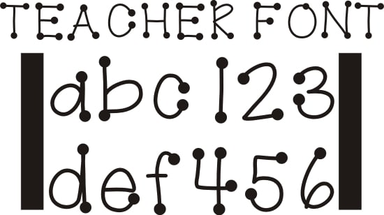 FREE Dotted Letter Font For Tracing 