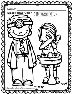 dental health month coloring page  teach junkie