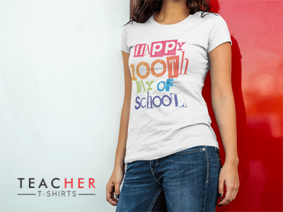 Happy 100th Day of School Teacher Shirt