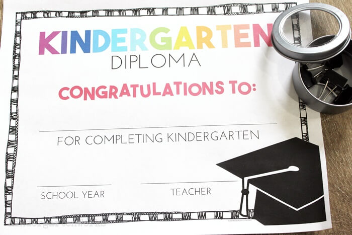 free pre k and kindergarten graduation diplomas teach junkie