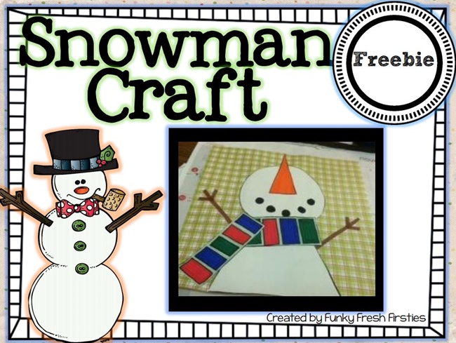 Funky Snowman Craft Template